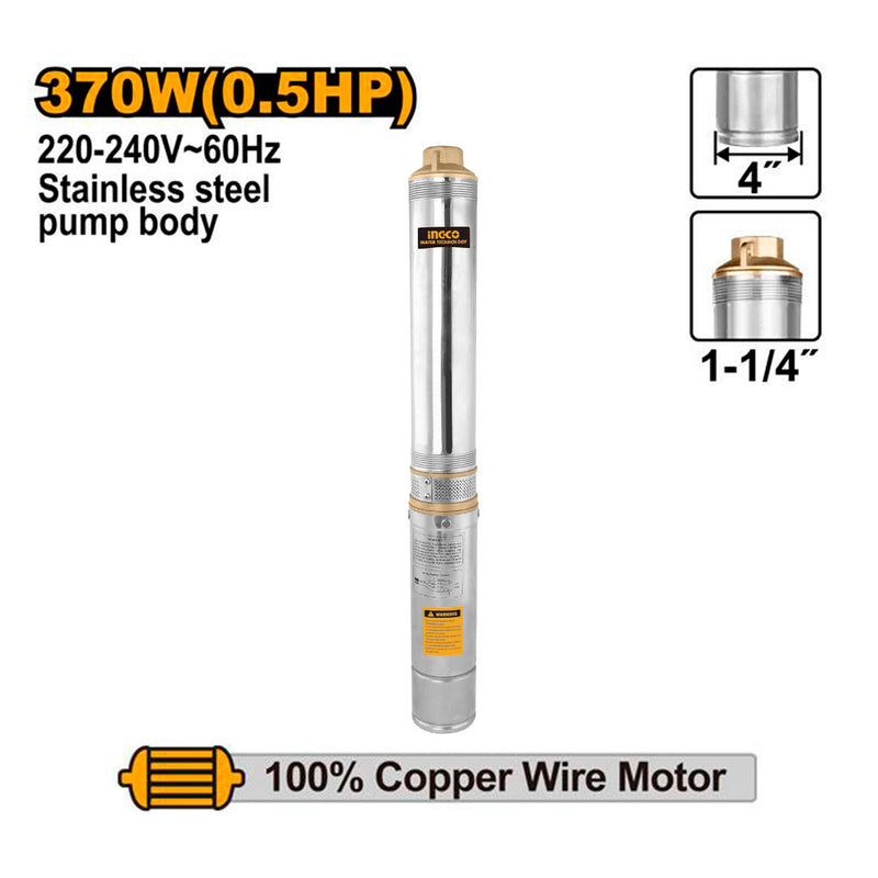 INGCO DWP3701-5 - Bomba tubo para pozo sumergible 370w. 5hp