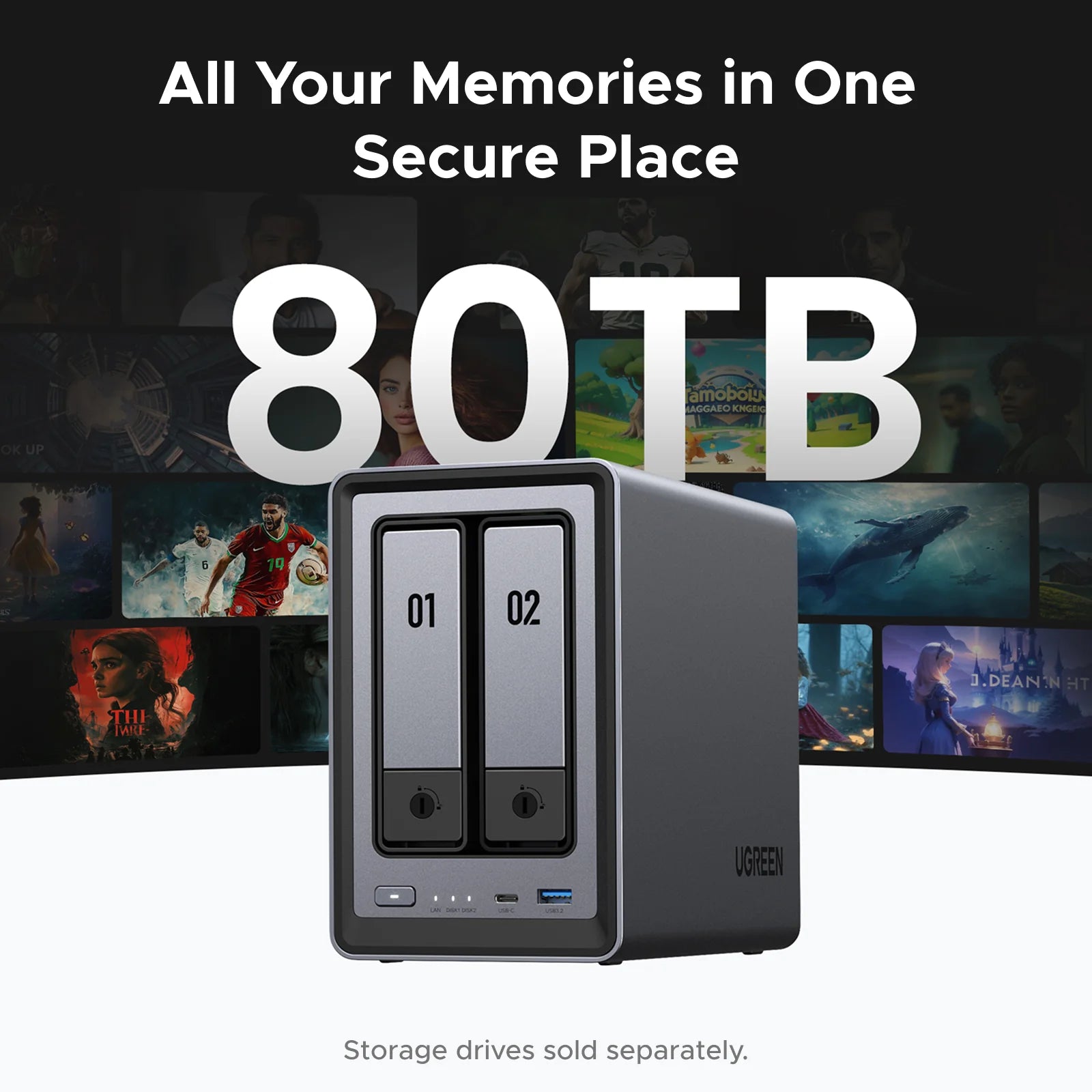 UGREEN DXP2800 25242 NAS Storage 2 Bahías HDD No Incluidos