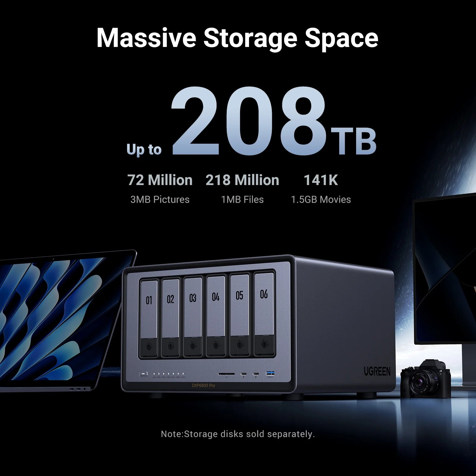 UGREEN DXP6800 25898 PRO NAS Storage 8 Bahías HDD No Incluidos