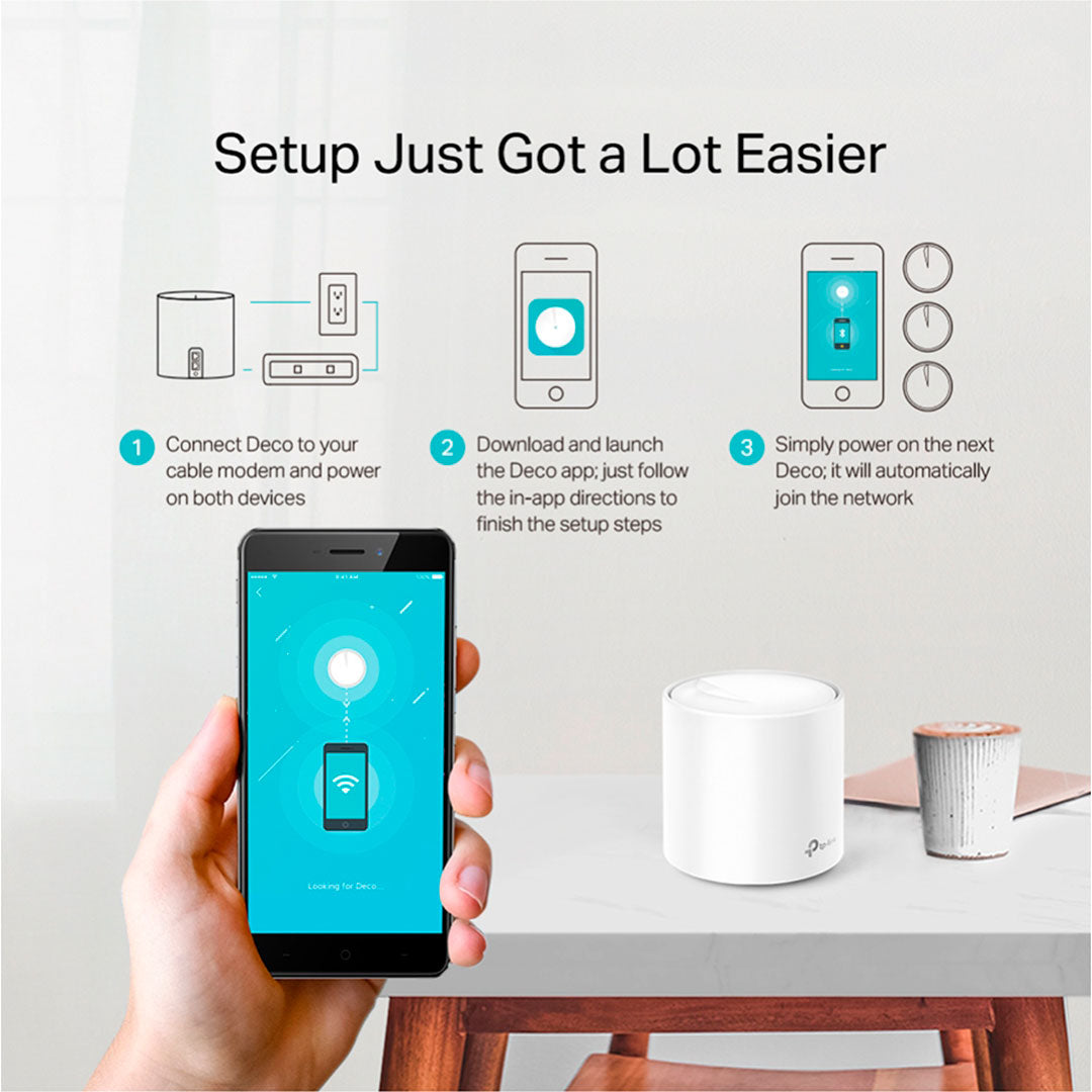 TP-LINK DECO X20 3-Pack Router Mesh WiFi6 AX1800 Doble Banda