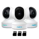 REOLINK E1 2K 3-PACK 128GB Camara de seguridad WIFI 3MP 12M