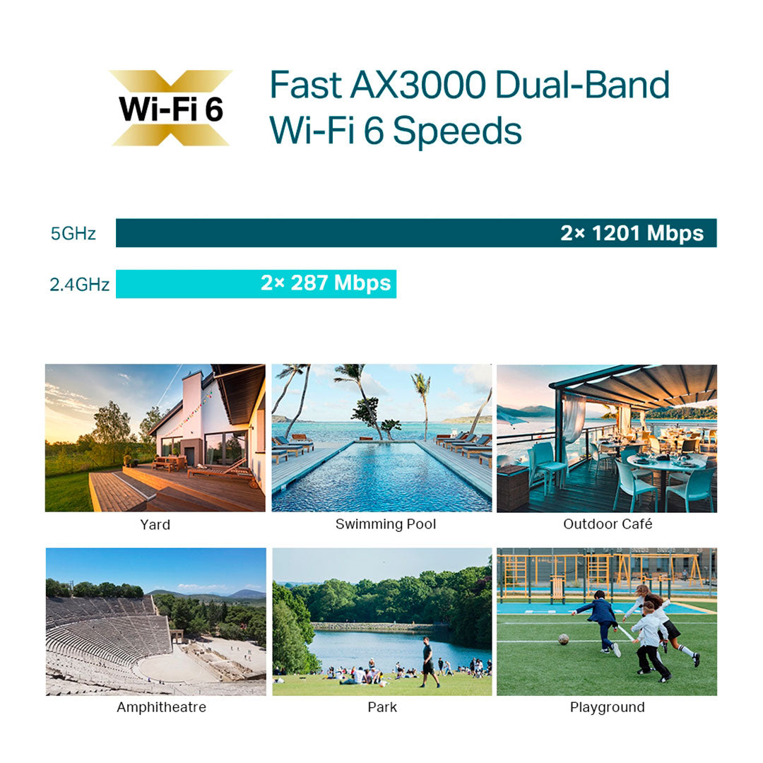 TP-LINK EAP650-Outdoor Access Point WiFi6 AX3000 Doble Banda