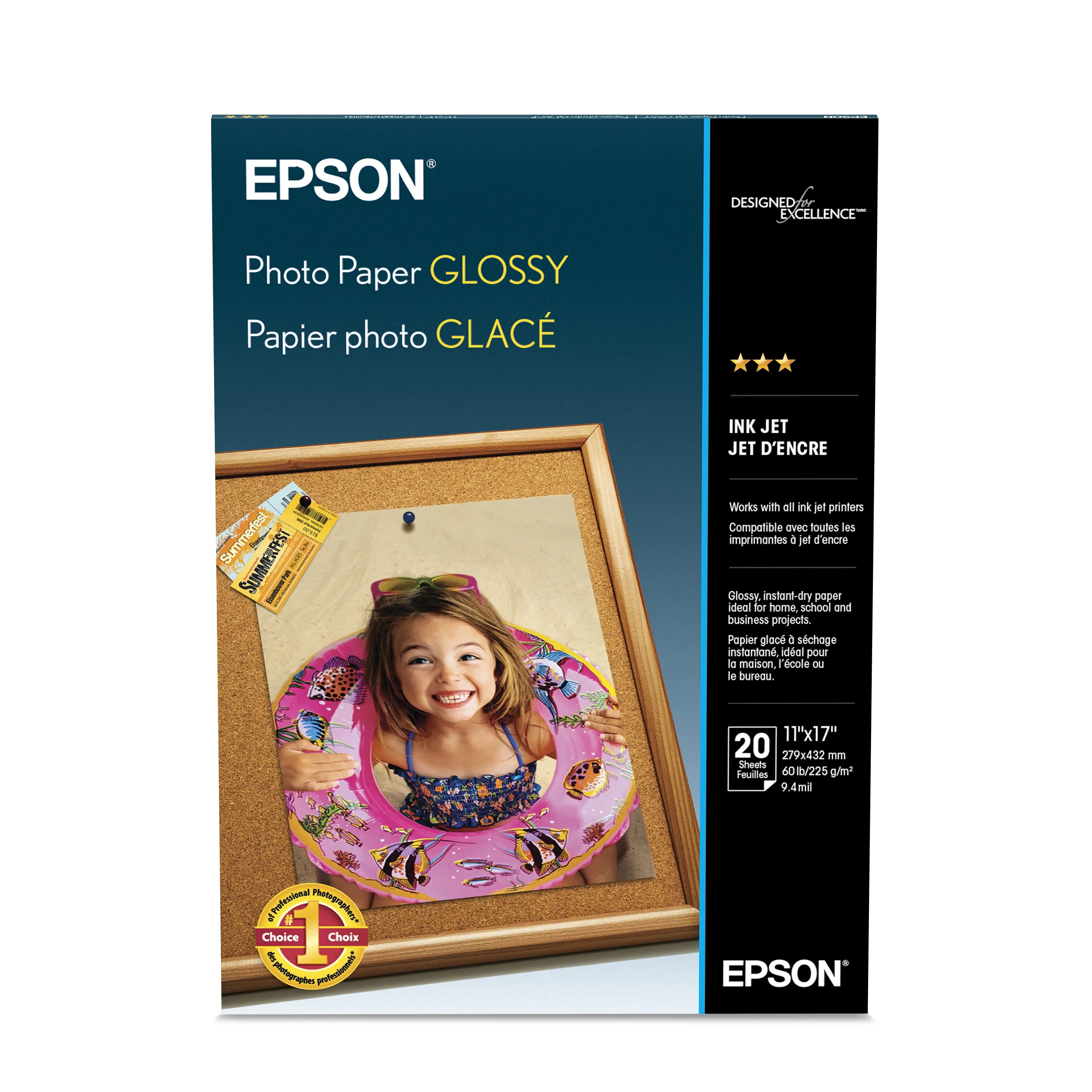 EPSON S041156 Papel Fotografico Brillante 27x43 cm 20 hojas