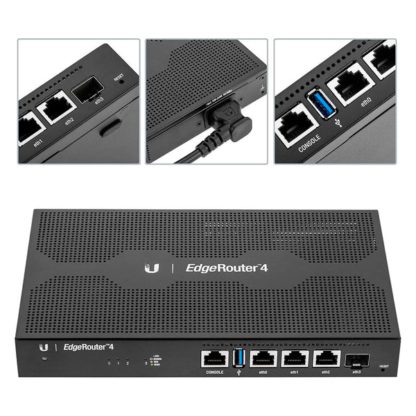 UBIQUITI ER-4 Router EDGEROUTER 4 Puertos 1SFP Balanceador