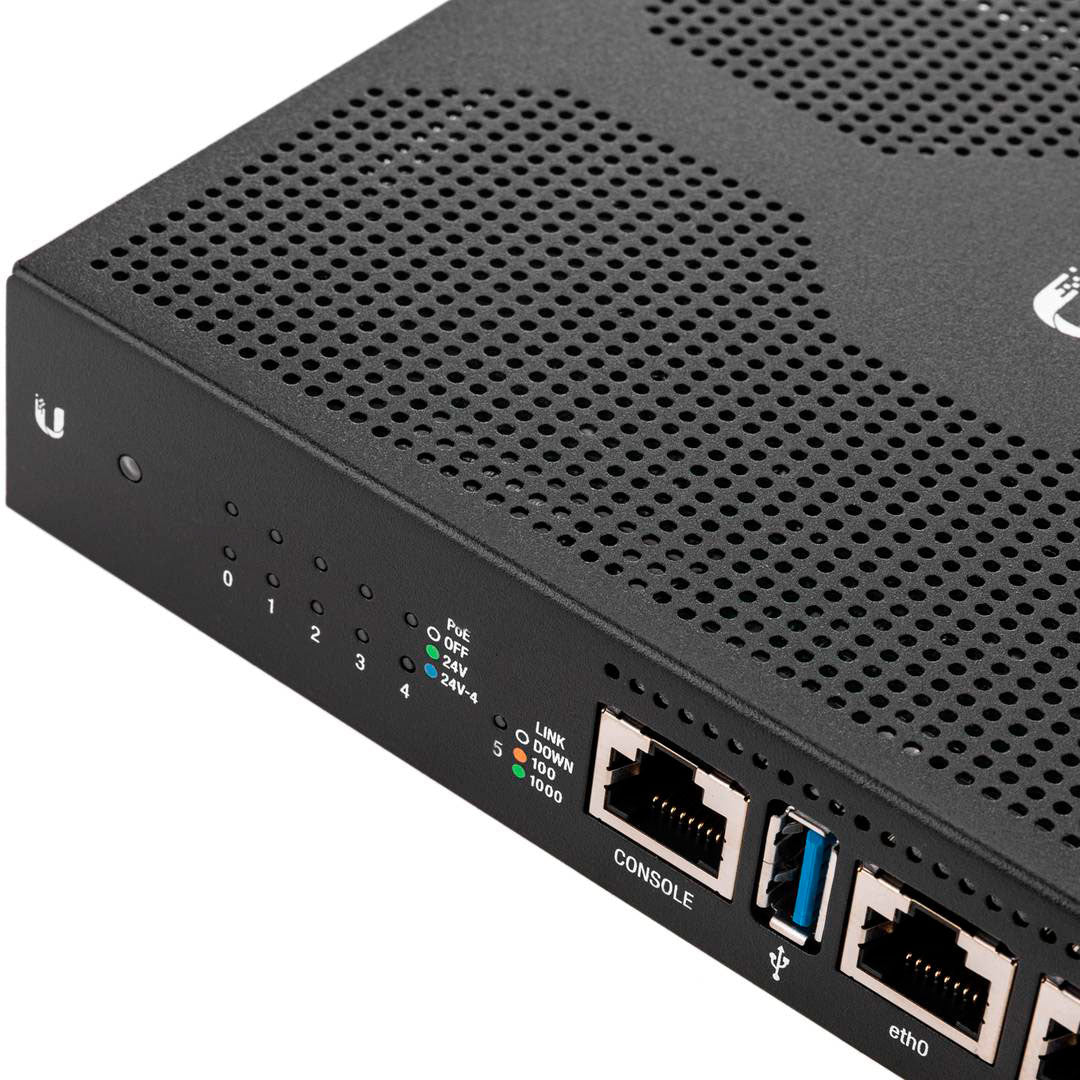 UBIQUITI ER-6P Router EDGEROUTER 5 Puertos PoE 1SFP Balancead