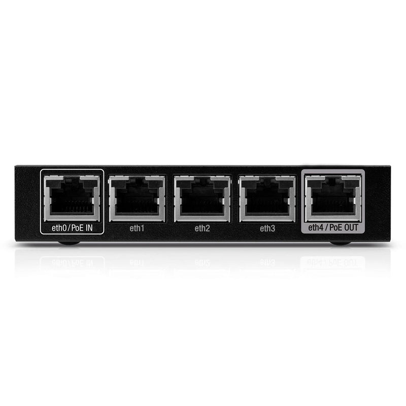 UBIQUITI ER-X, Router Edgerouter X 3 puertos Gigabit + 1 puerto PoE Gigabit + 1 puerto Passthrough Gigabit Ethernet