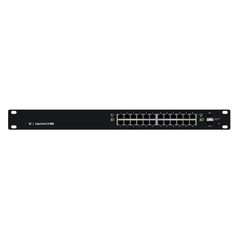 UBIQUITI ES-24-250W Switch EdgeMax administrable de 24 puertos Gigabit con PoE+/PoE pasivo 24v + 2 puertos SFP, 250w