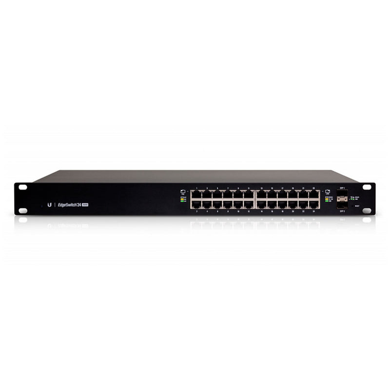 UBIQUITI ES-24-250W Switch EdgeMax administrable de 24 puertos Gigabit con PoE+/PoE pasivo 24v + 2 puertos SFP, 250w