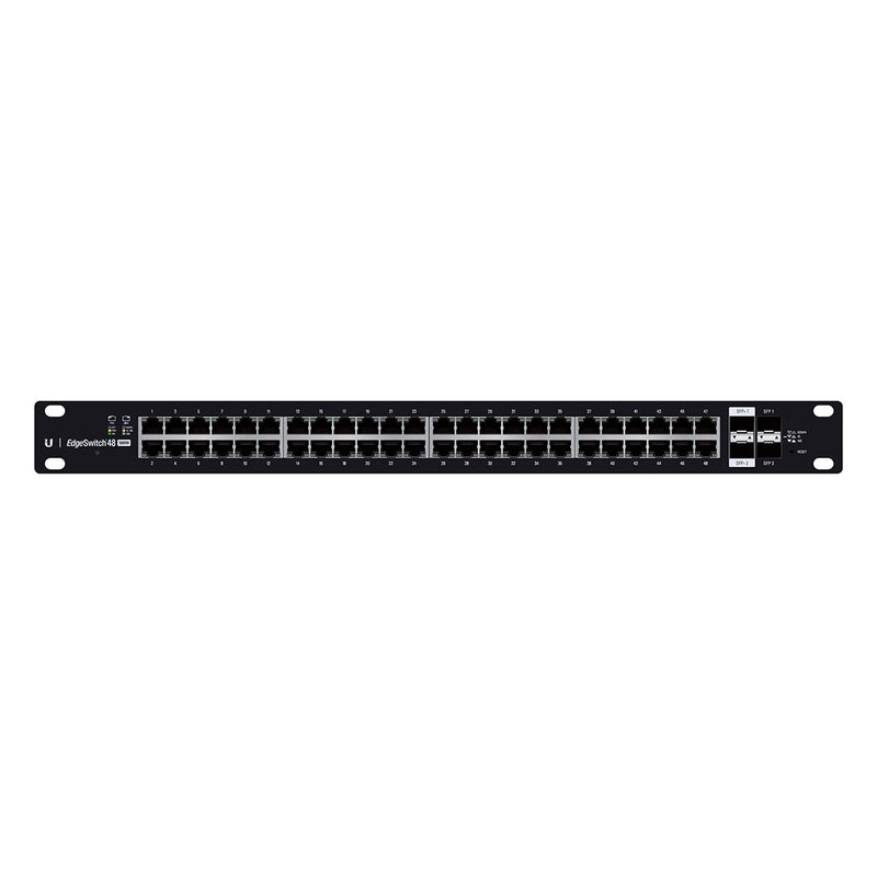 UBIQUITI ES-48-500W Switch EdgeMax administrable de 48 puertos Gigabit con PoE+/PoE pasivo 24v + 2 puertos SFP + 2 puertos SFP+, 500 w