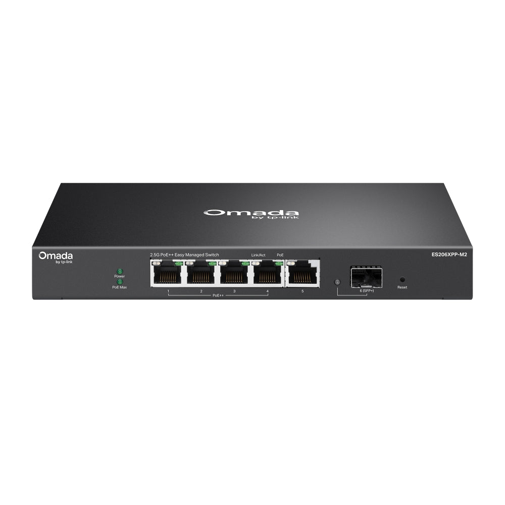 TP-LINK ES206XPP-M2 Switch 5 Puertos 2.5G BASE-T Y 1 Puerto 10GE SFP+ con 4 Puertos PoE++