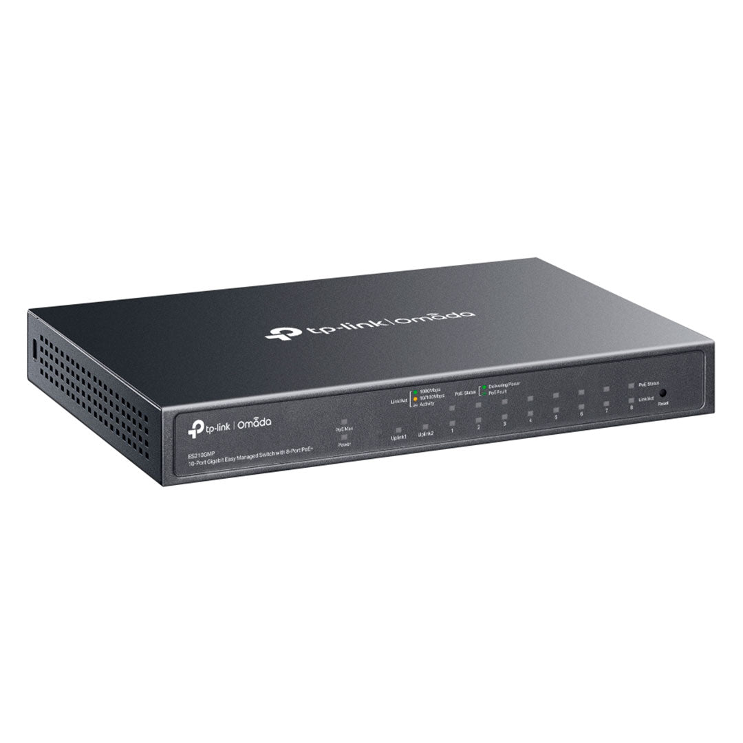 TP-LINK ES210GMP Switch Omada PoE 8 Puertos con 10 Puertos Gigabit