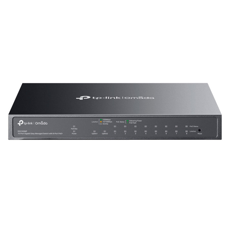 TP-LINK ES210GMP Switch Omada PoE 8 Puertos con 10 Puertos Gigabit
