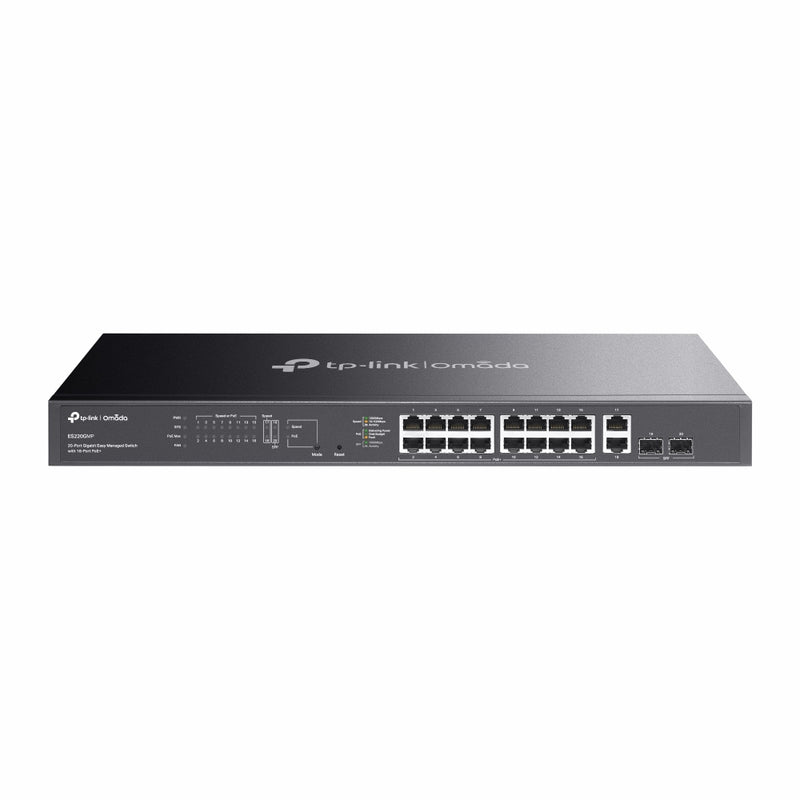 TP-LINK ES220GMP Switch Gigabit, de fácil administración, Omada de 20 puertos, con PoE+ de 16 puertos