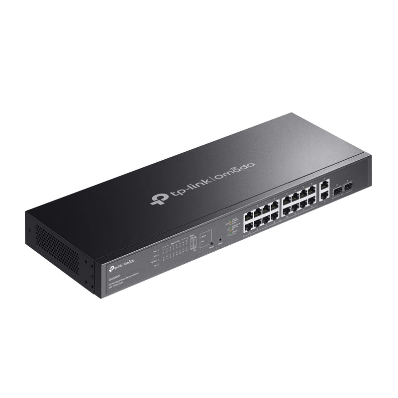 TP-LINK ES220GMP Switch Gigabit, de fácil administración, Omada de 20 puertos, con PoE+ de 16 puertos
