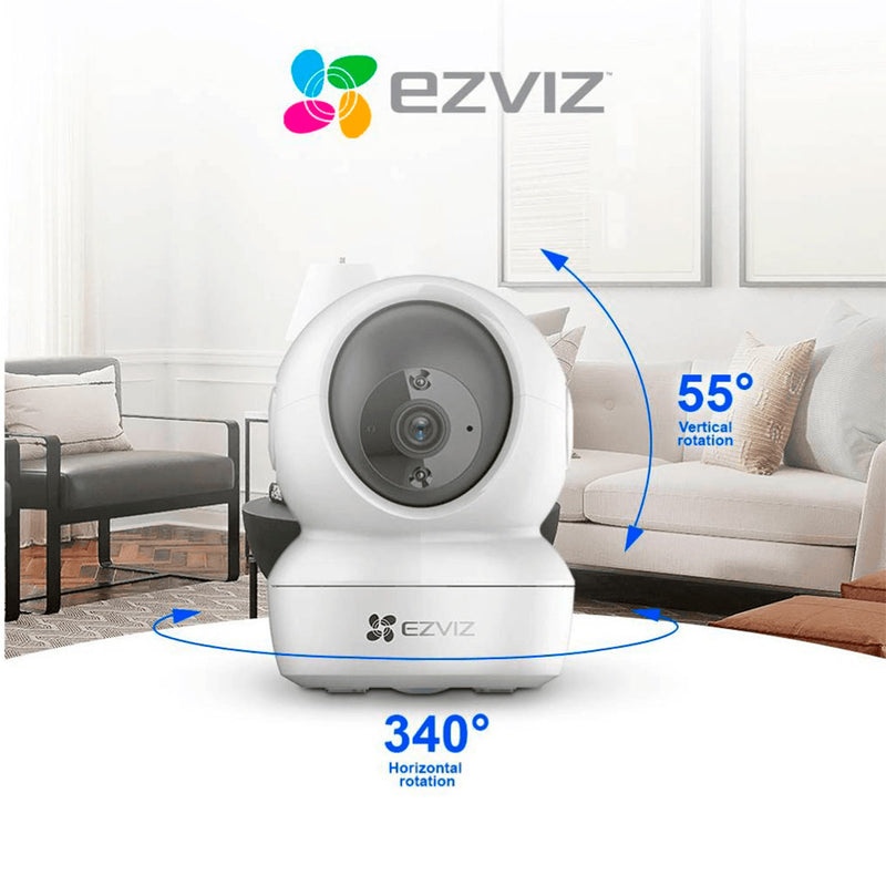 EZVIZ H6C PRO 2K Cámara de seguridad WIFI 3MP 360º audio 2 vías detecta mov, autotraking, videollamada