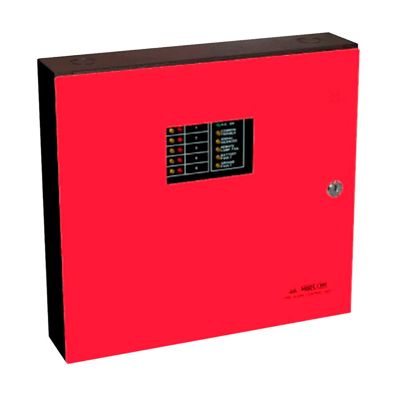 MIRCOM FA-106R Panel de Alarma contra incendio convencional 6 zonas 24v 2 hilos