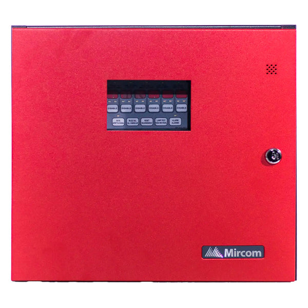 MIRCOM FA-106R Panel de Alarma contra incendio certificado convencional 6 zonas 24v 2hilos