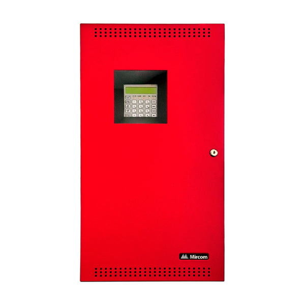 MIRCOM FA-301-12DDR Panel de alarma contra incendio convencional 12 zonas con pantalla LCD