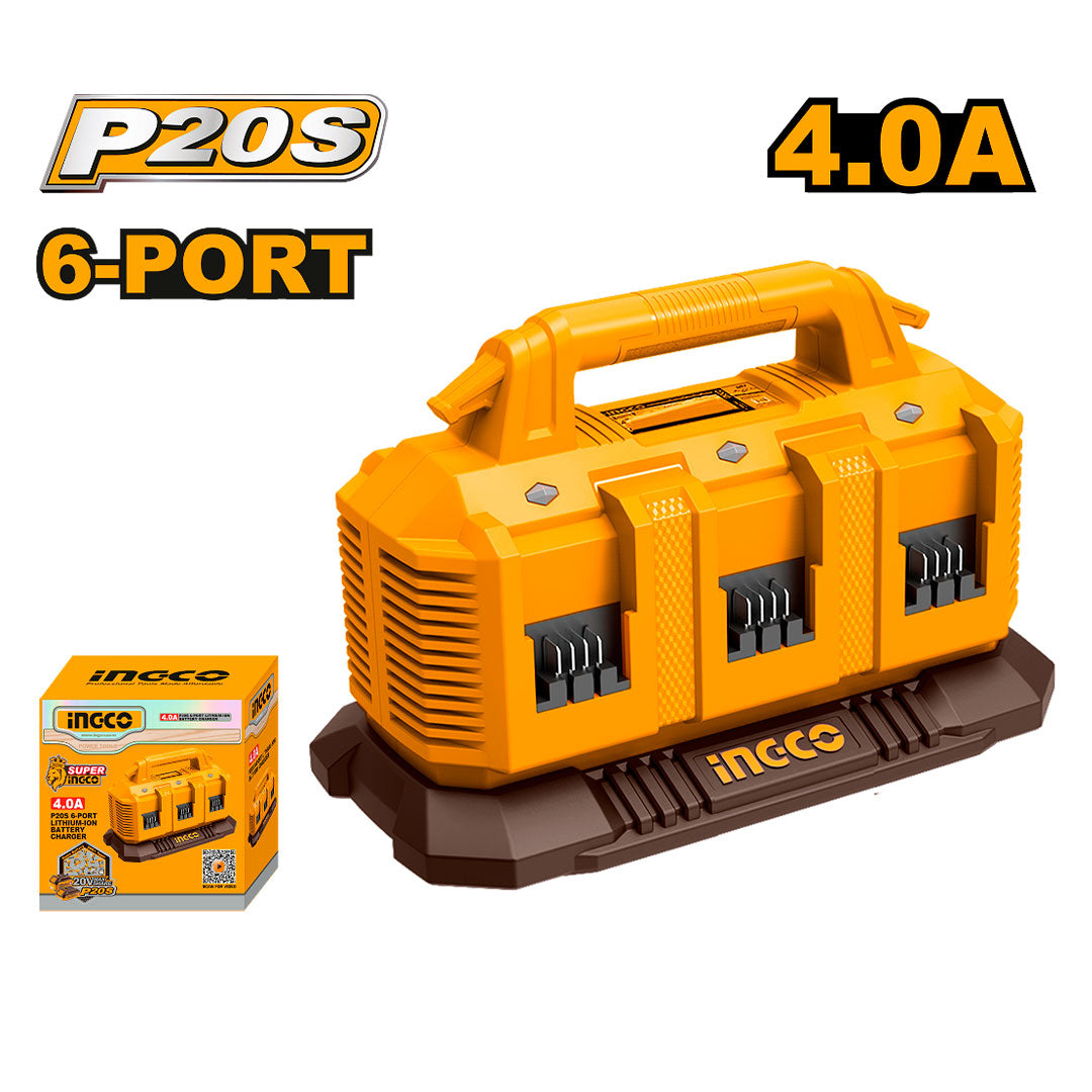 INGCO FCLI2064 Cargador 20V 4Ah multipuertos inteligente
