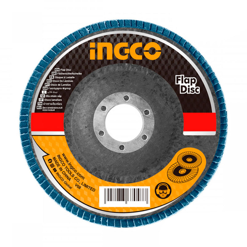 INGCO FDZ1253 Disco abrasivo de circonio FLAP P80. 125mm