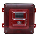 MIRCOM FHS-400-RR-WP Siren with strobe light 24v for outdoor red
