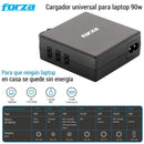 FORZA FNA-790 Cargador Adaptador Universal para Laptop o portátil 90W 3USB