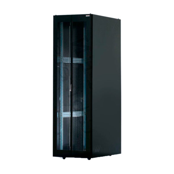 NEWTEL GAB42RU-2 Gabinete de Piso 42RU 80X96X200 doble puerta metal perforado frente y posterior