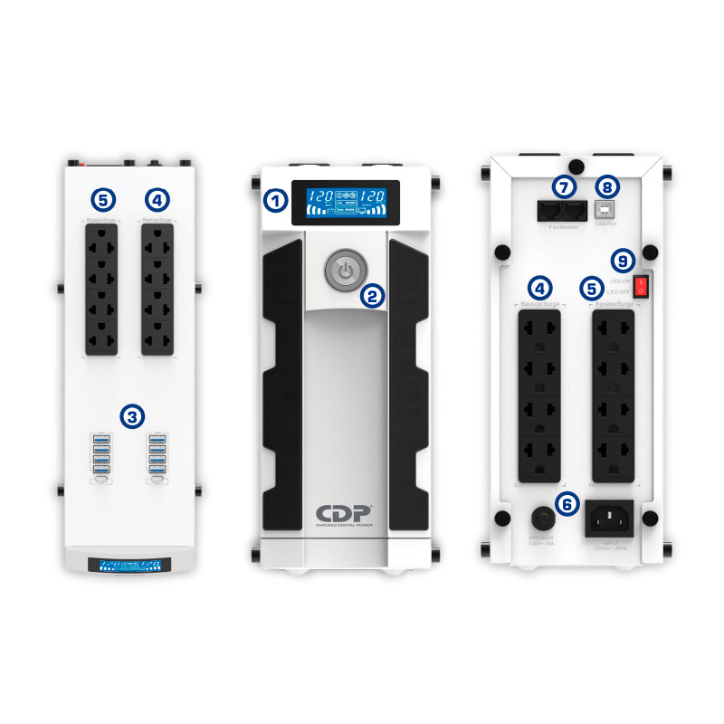 CDP G-SMART1516I UPS Interactivo 1500VA 900W 16 Tomas