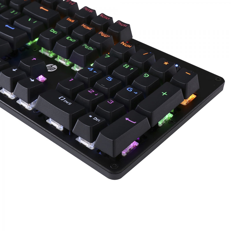 HP GK100 Teclado mecánico, retroiluminado con 105 botones