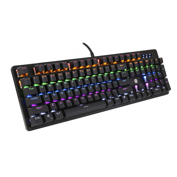 HP GK100 Teclado mecánico, retroiluminado con 105 botones