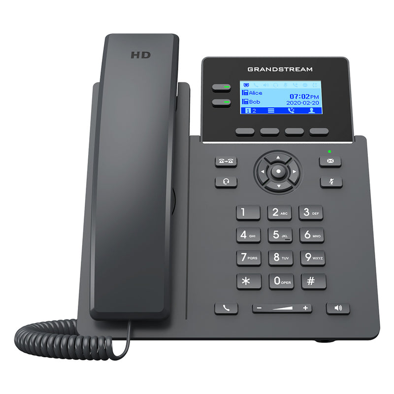 GRANDSTREAM GRP2602P Telefono IP poe grado operador  2 teclas de linea y 4 cuentas SIP. No incluye fuente