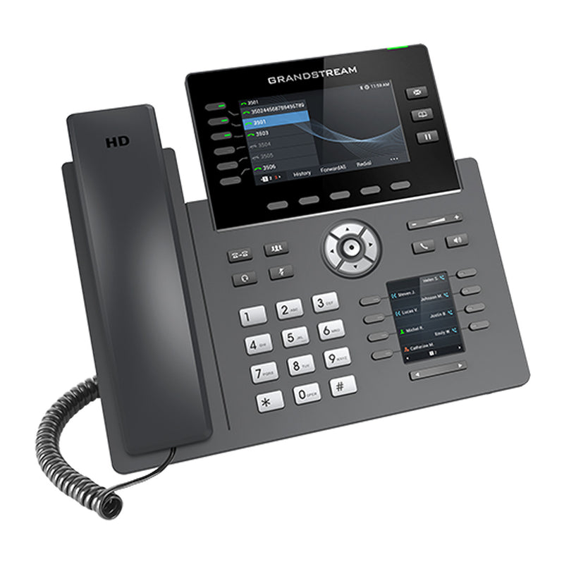 GRANDSTREAM GRP2616 Telefono IP wifi grado operador 6 cuentas SIP, 6 teclas de linea, pantalla a color 4.3". Puertos gigabit, bluetooth, poe