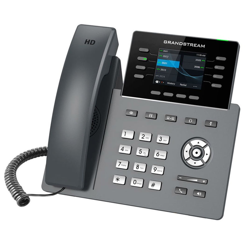 GRANDSTREAM GRP2624 Teléfono IP de 8 líneas grado operador, 4 cuentas SIP, wifi, Pantalla a color 2.8", puertos Gigabit, Bluetooth, PoE