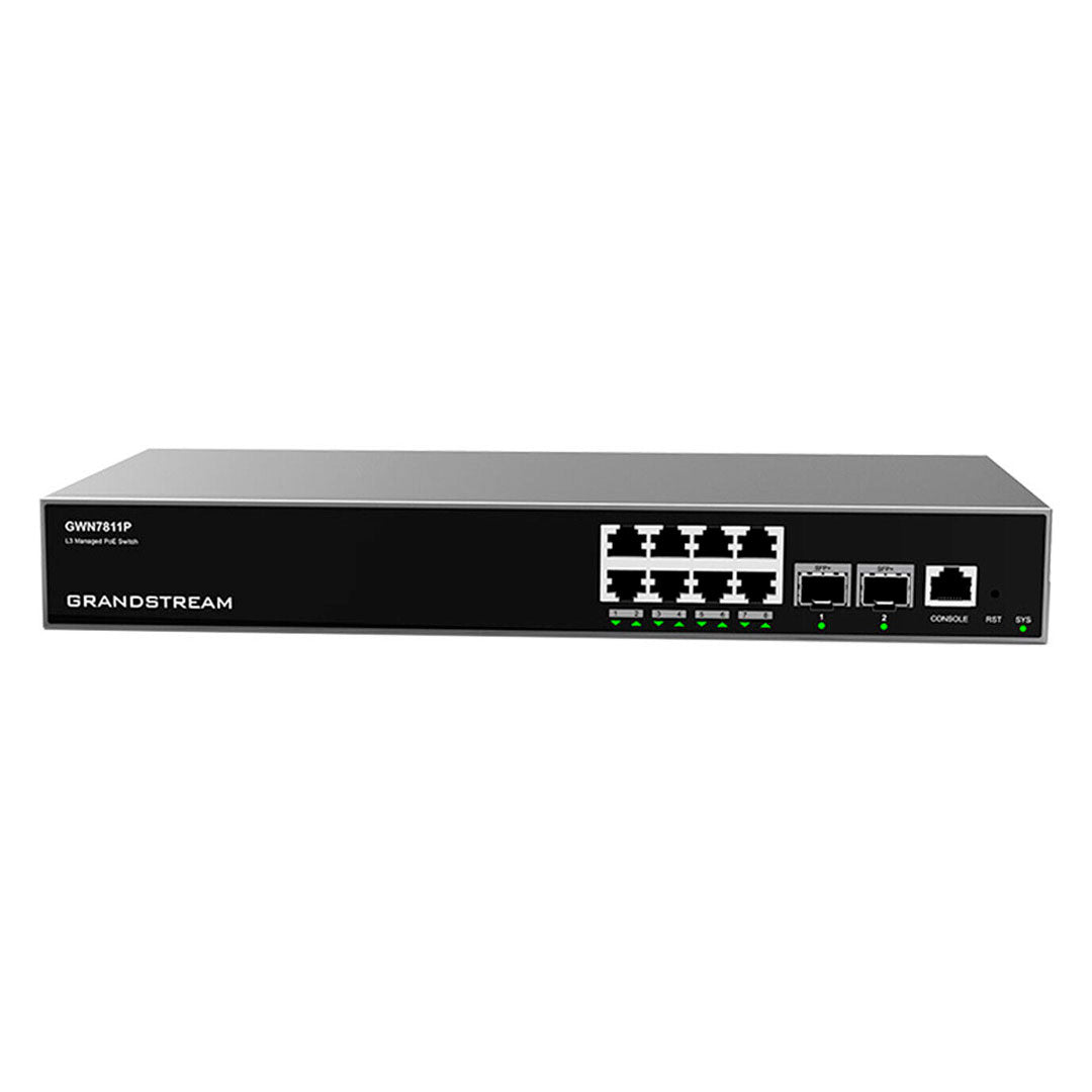 GRANDSTREAM GWN7811P Switch PoE 8 Puertos Gigabit 2SFP+ 120W
