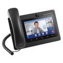 GRANDSTREAM GXV3370 IP phone with wifi video call, 7" LCD screen, 16 SIP accounts, 16 lines, 2 gigabit ports. Poe