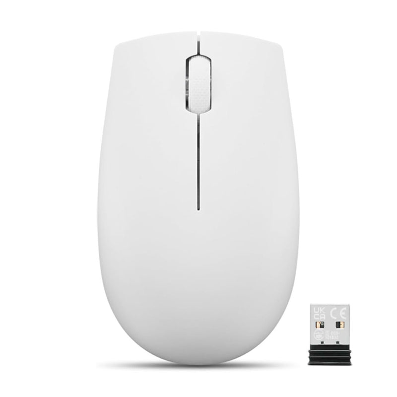 LENOVO 300 Mouse inalámbrico compacto, Color Blanco