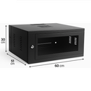 Gabinete de Pared 6RU ESTANDAR (G6) 30x60x51cm