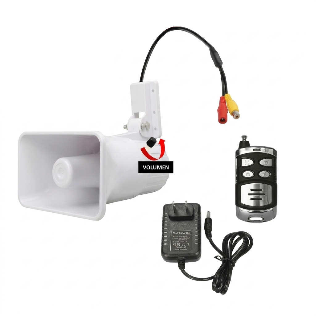 SHOCTIX ST-TXVOZ SMART Perifoneo para CCTV, Alarma Smart Triple Tono WiFi