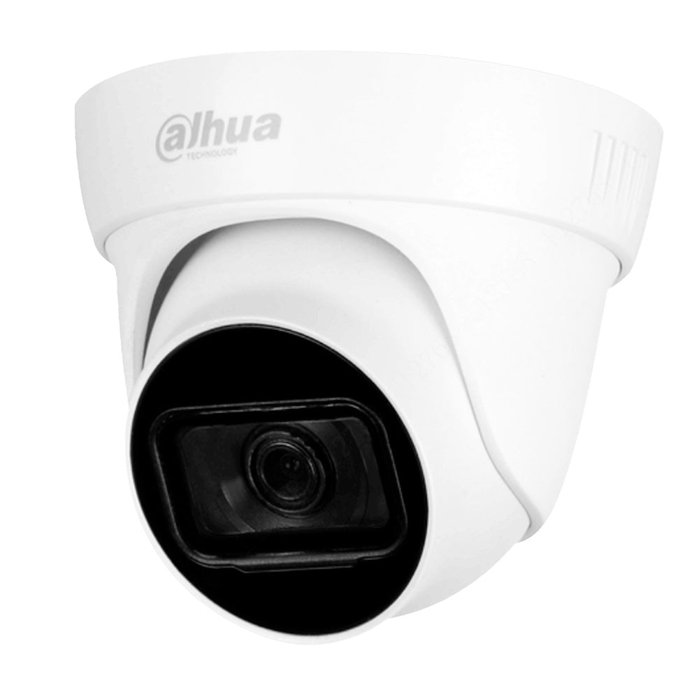 Cámara de videovigilancia tipo domo blanca para seguridad electrónica en interiores o exteriores
