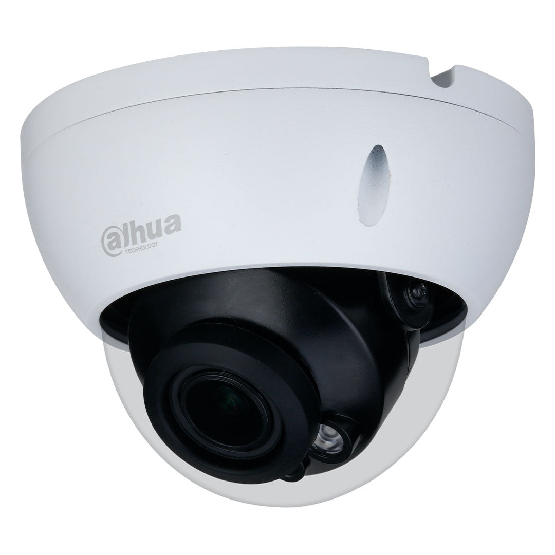 Cámara de videovigilancia tipo domo Dahua blanca para sistemas de seguridad CCTV