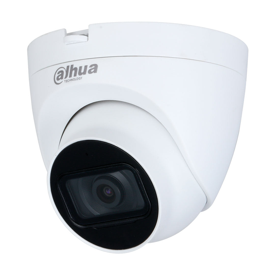 Cámara de seguridad tipo domo blanca Dahua para videovigilancia y protección de espacios