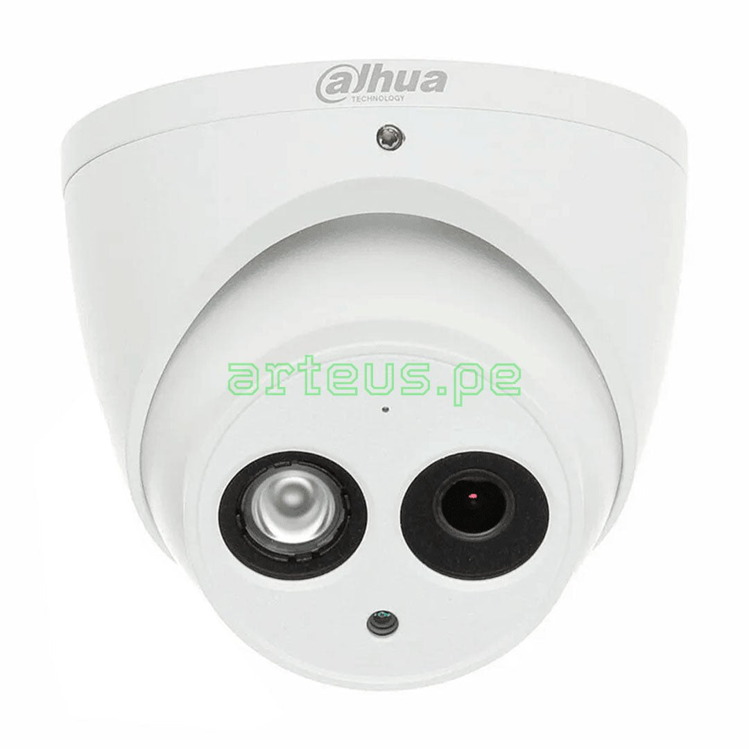 DAHUA HAC-HDW1801EM-A Cámara de Seguridad Analógica 4K 8MP Domo, 3.6 mm Infrarrojo 50m