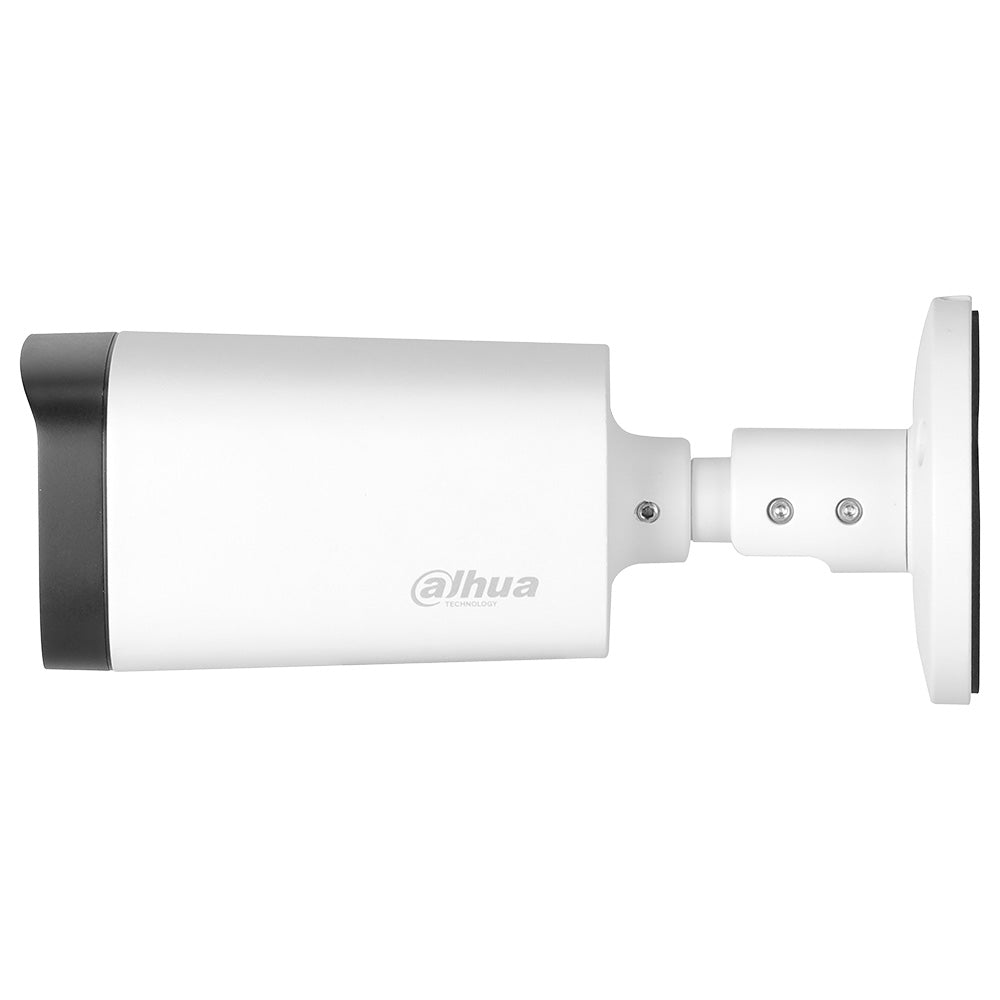 Cámara de vigilancia tipo bala blanca para seguridad electrónica, vista lateral