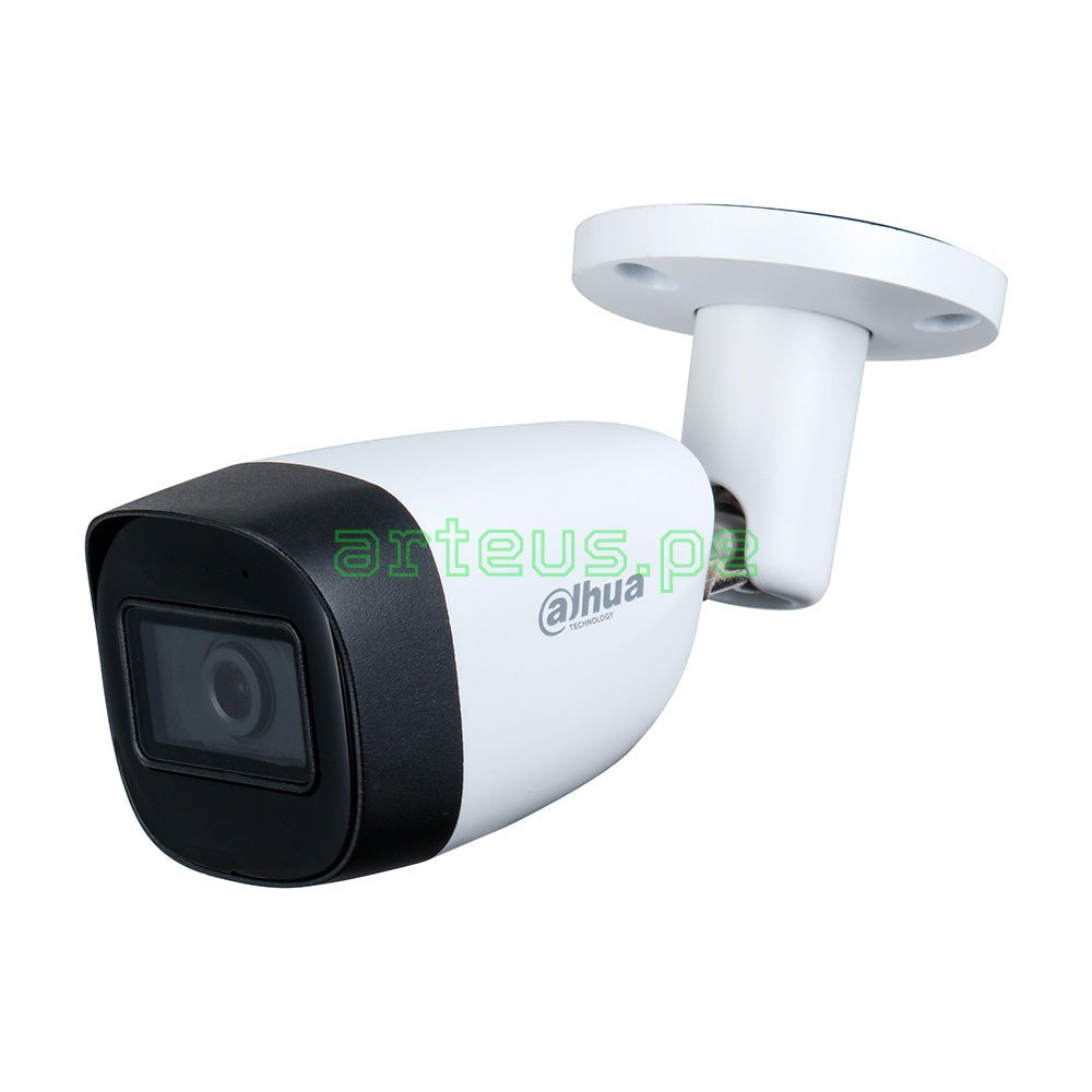 DAHUA HAC-HFW2241CMN-A Cámara de Seguridad Analógica 2MP Full HD, 2.8mm IR 30m, WDR, IP67, Micrófono