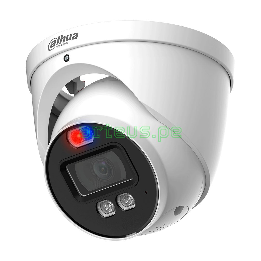 DAHUA HAC-ME1509H-A-PV Cámara de seguridad analógica 5MP domo, disuasión activa, luz dual inteligente, Super Adapt