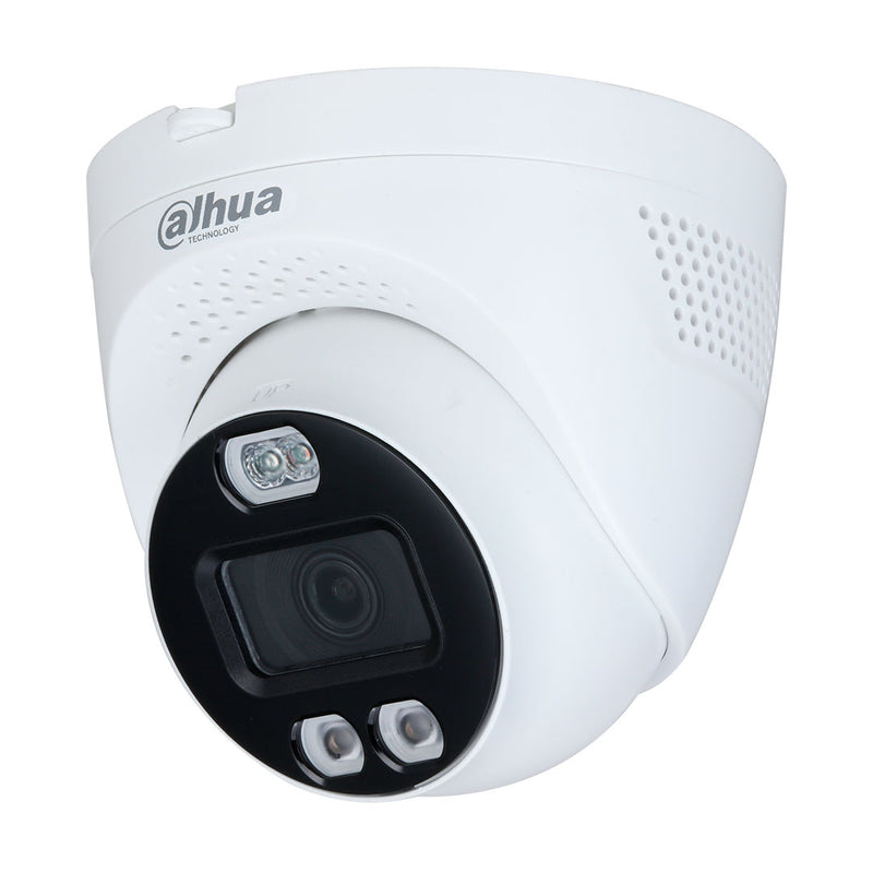 DAHUA HAC-ME1800TQ-PV Cámara de seguridad analógica 4K 5MP domo, 2.8mm infrarrojo 60m, disuasión activa