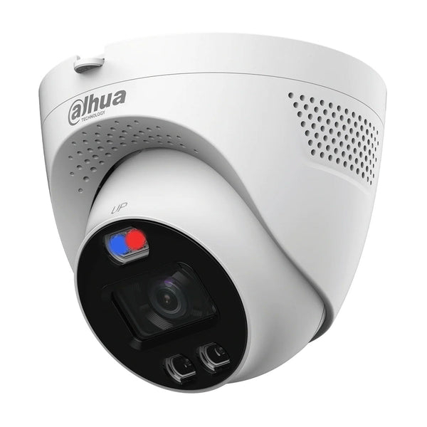 DAHUA HAC-ME1800TQ-PV Cámara de seguridad analógica 4K 5MP domo, 2.8mm infrarrojo 60m, disuasión activa