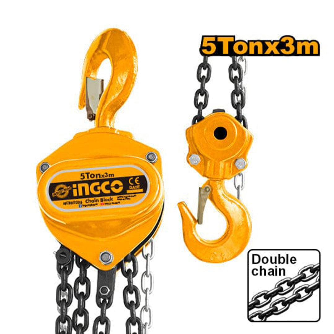 INGCO HCBK0205 Tecle con cadena 5 toneladas, 3m