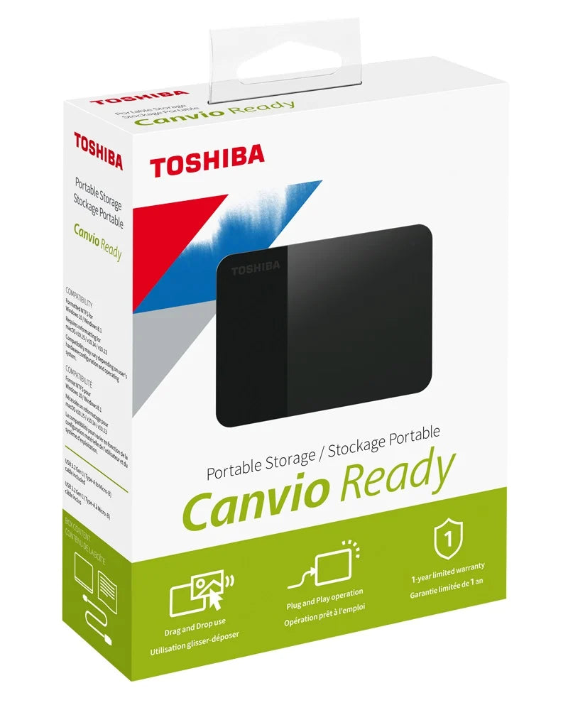 TOSHIBA Canvio Ready Disco Duro 2TB Externo Portátil USB HDTP320XK3AA