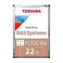 TOSHIBA HDWG62CXZSTB Disco Duro N300 Pro 22TB SATA 6.0 Gb, 7200rpm, 512MB Cache, 3.5"
